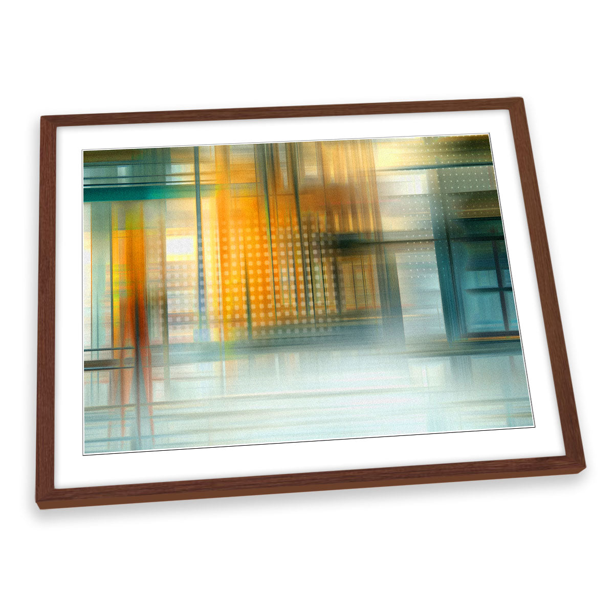 Abstract Walking Orange FRAMED ART PRINT Picture Artwork