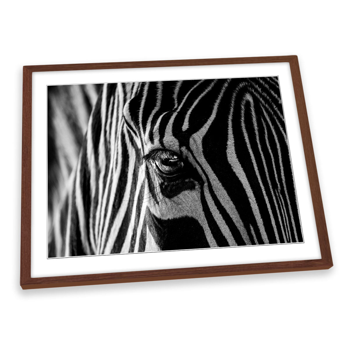 Abstract Zebra Black and White Stripe FRAMED ART PRINT Picture Artwork