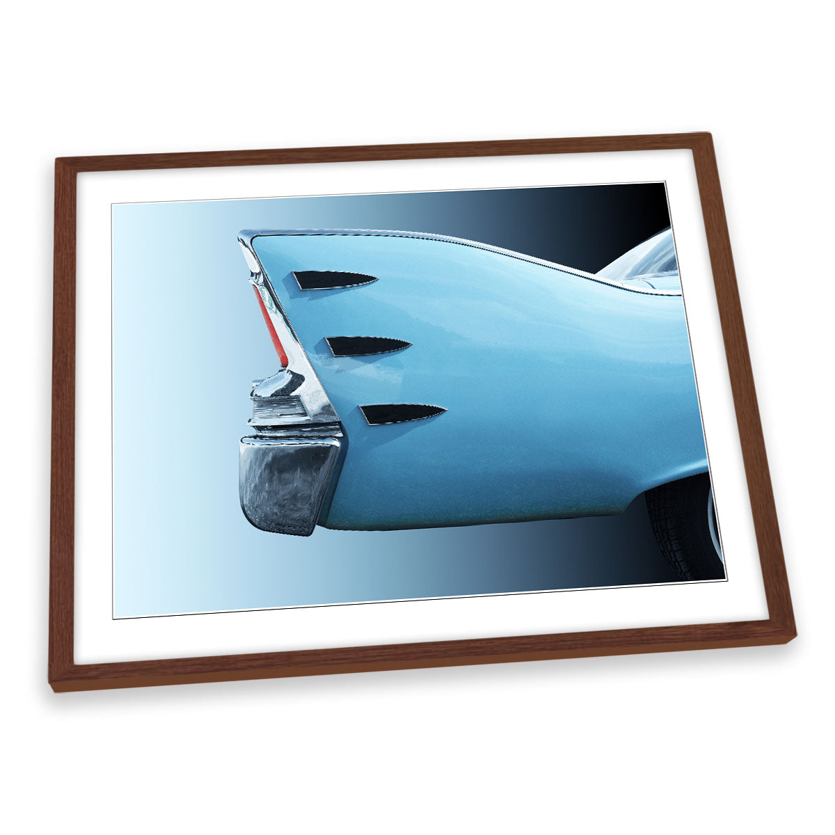 American Classic Car Belvedere 1960 Tail Fin FRAMED ART PRINT Picture Artwork