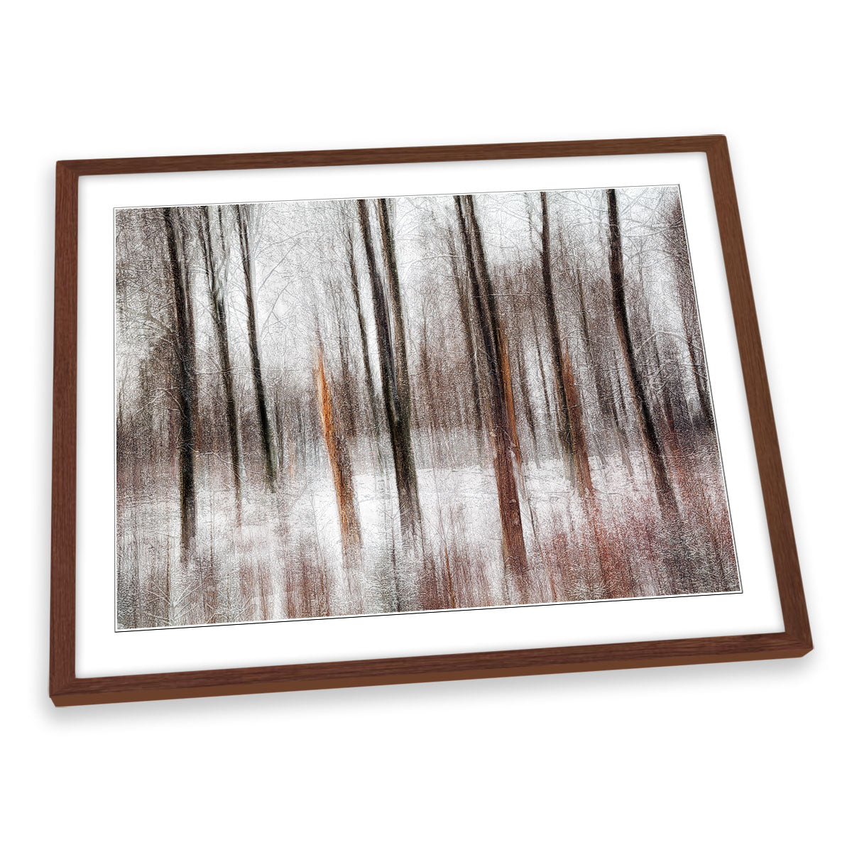 Winter Forest Trees Abstract FRAMED ART PRINT Picture Artwork