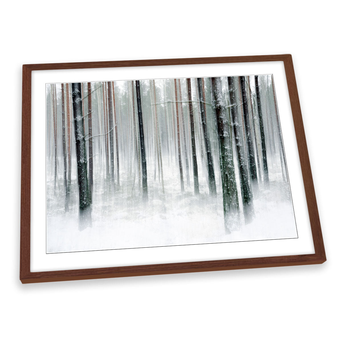 Winter Forest Snowy Landscape White FRAMED ART PRINT Picture Artwork