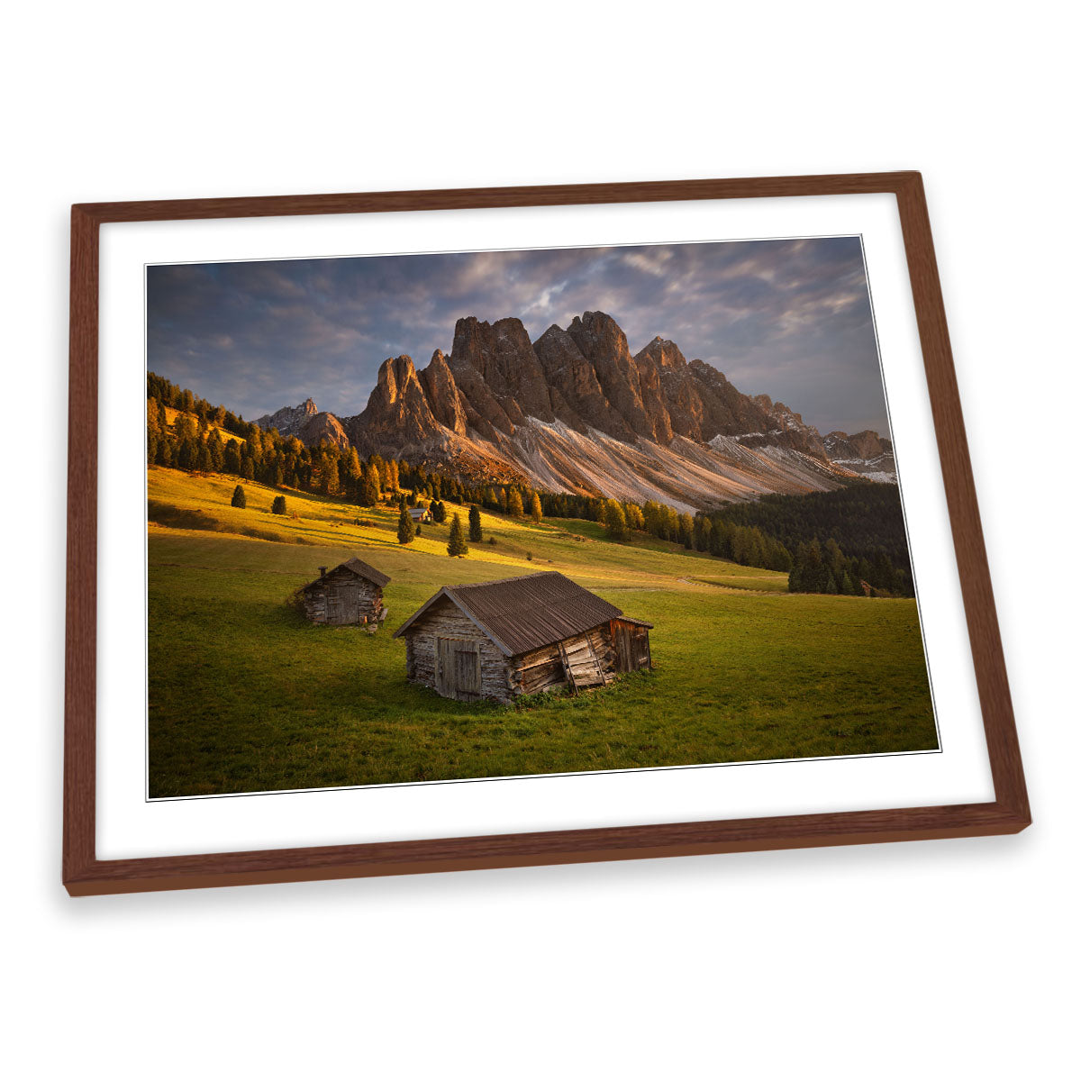 Alpine Evening Alps Mountains FRAMED ART PRINT Picture Artwork