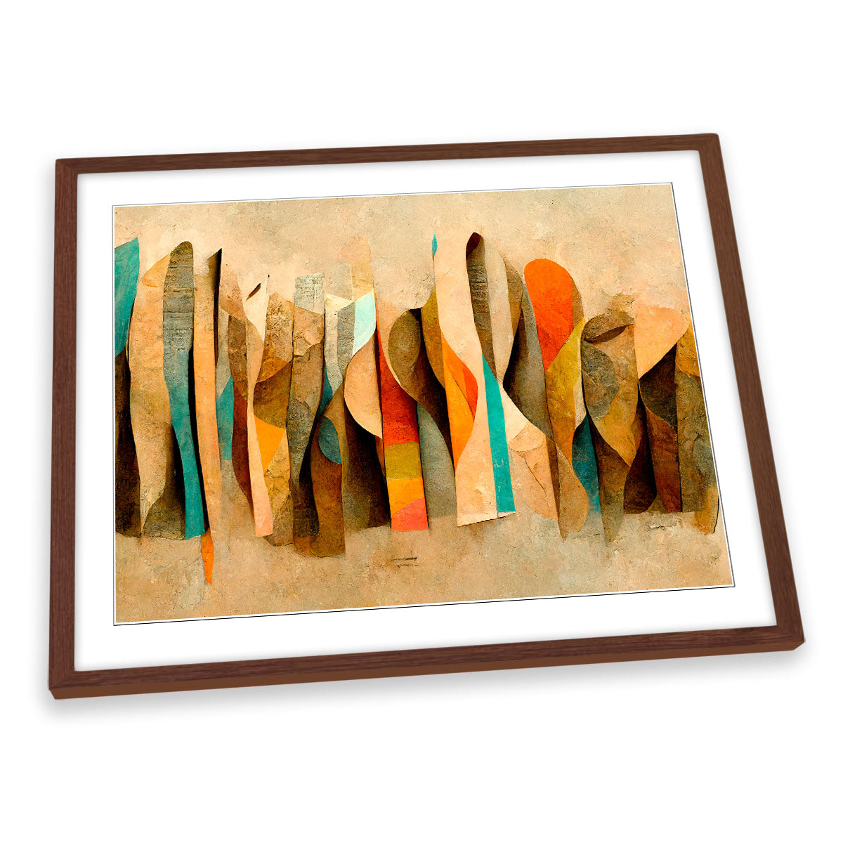 Abstract Scrolls Colourful FRAMED ART PRINT Picture Artwork