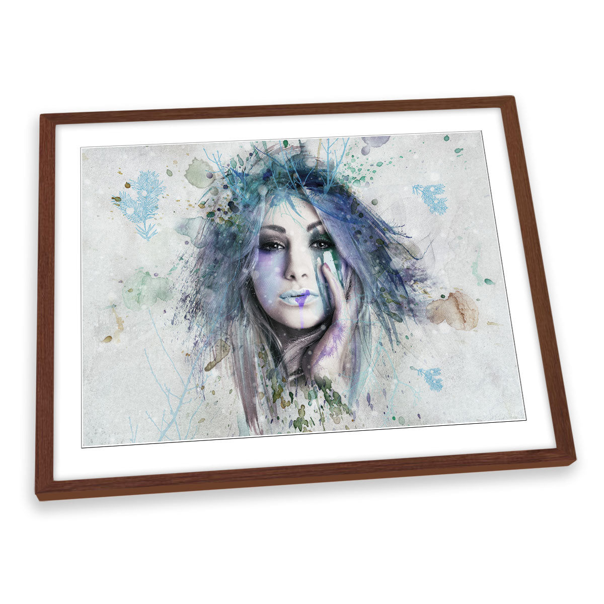 Winter Fashion Hair Modern FRAMED ART PRINT Picture Artwork
