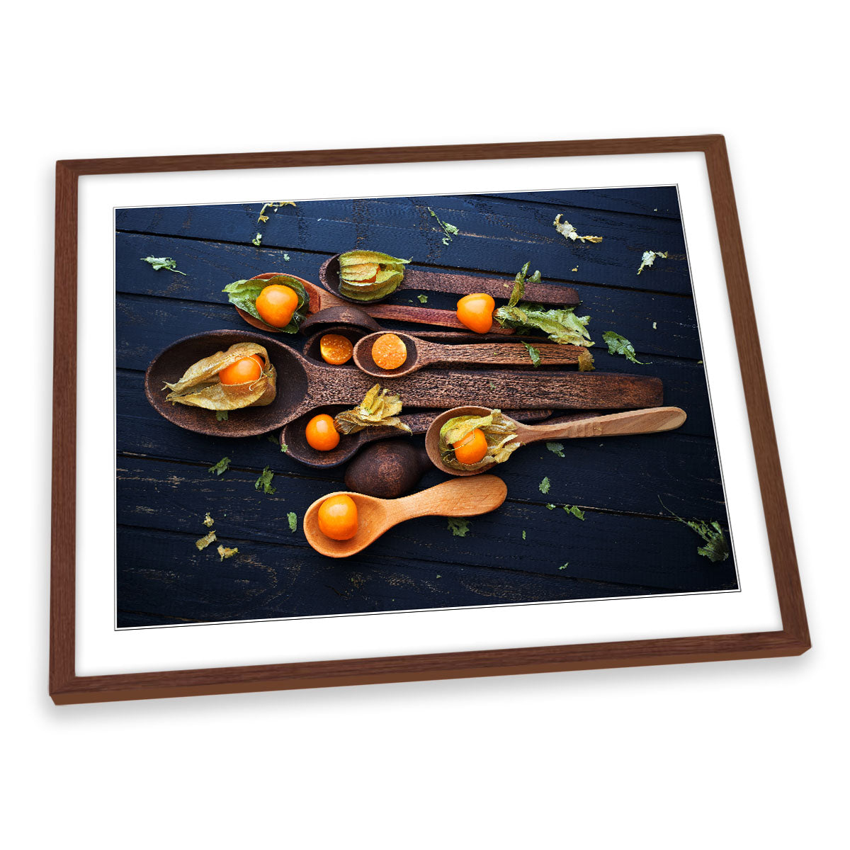 Wooden Spoons Fruit Kitchen FRAMED ART PRINT Picture Artwork