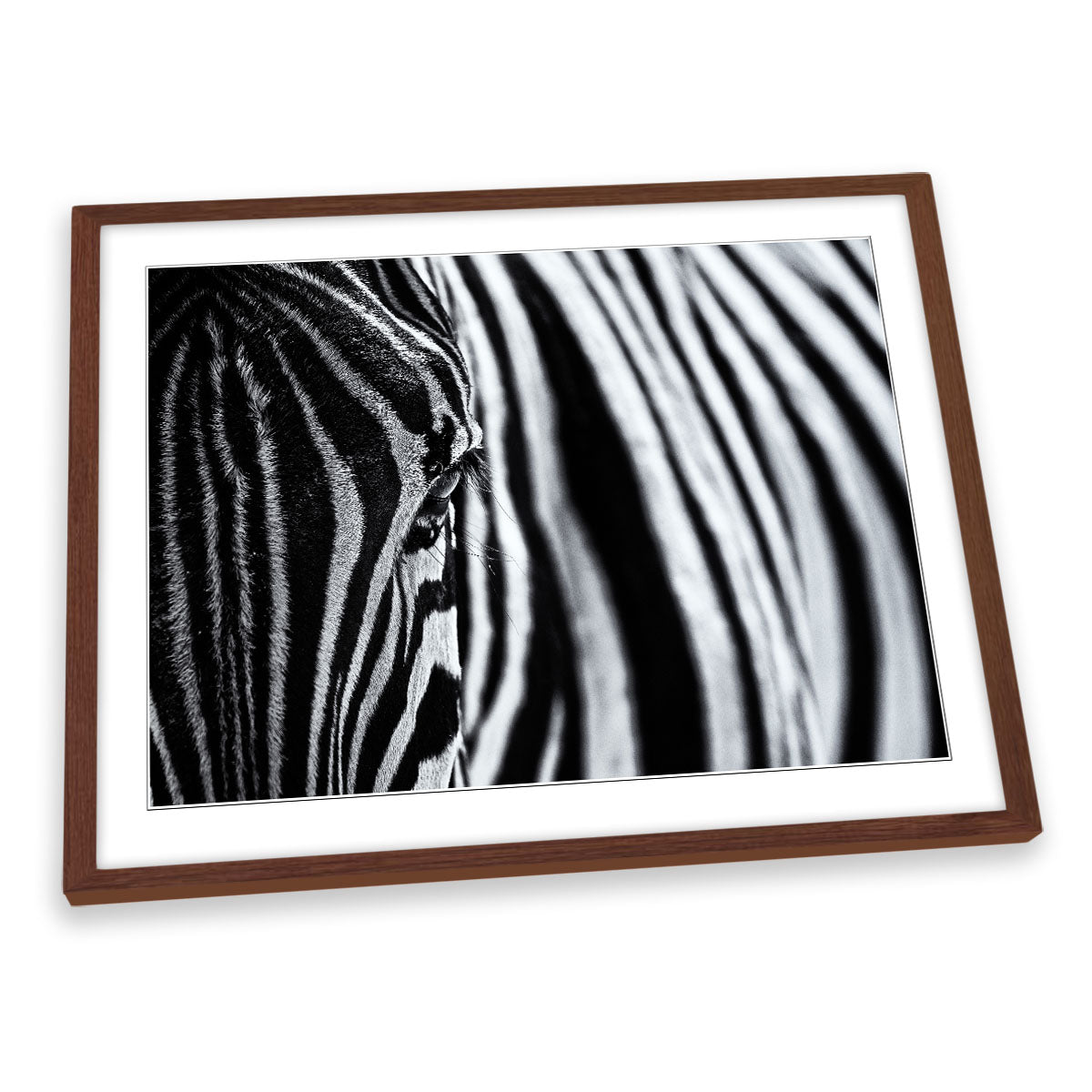 Zebra Stripes Black and White FRAMED ART PRINT Picture Artwork