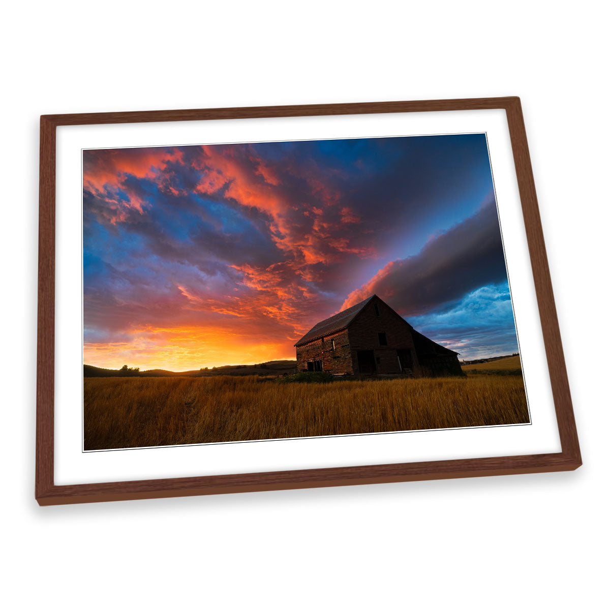Witness of Sunset Palouse Washington Barn FRAMED ART PRINT Picture Artwork