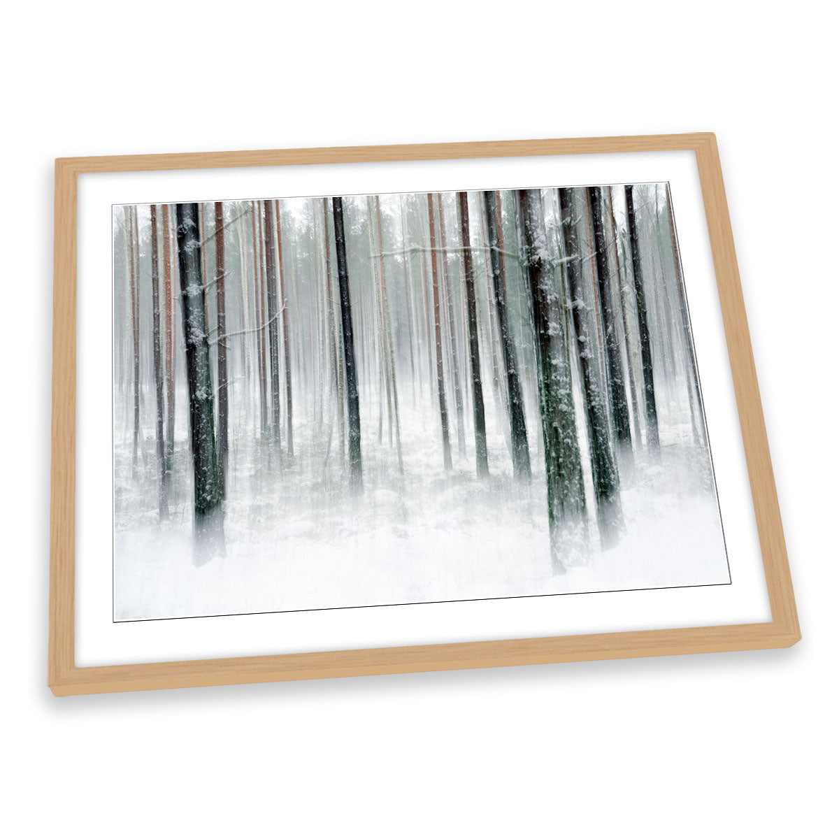 Winter Forest Snowy Landscape White FRAMED ART PRINT Picture Artwork