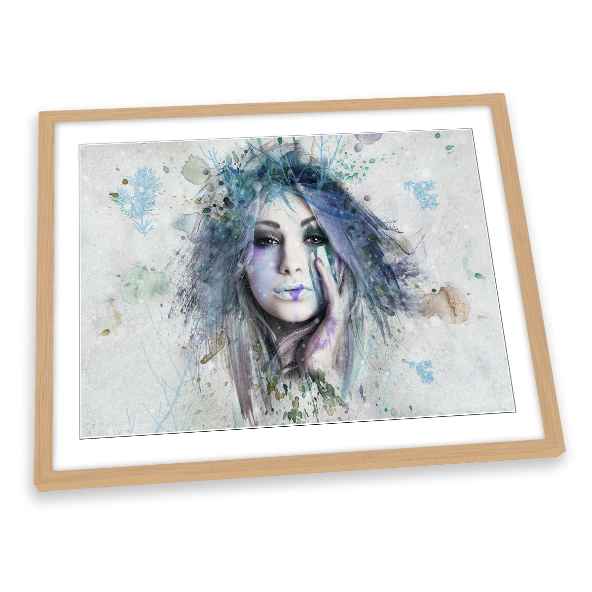 Winter Fashion Hair Modern FRAMED ART PRINT Picture Artwork