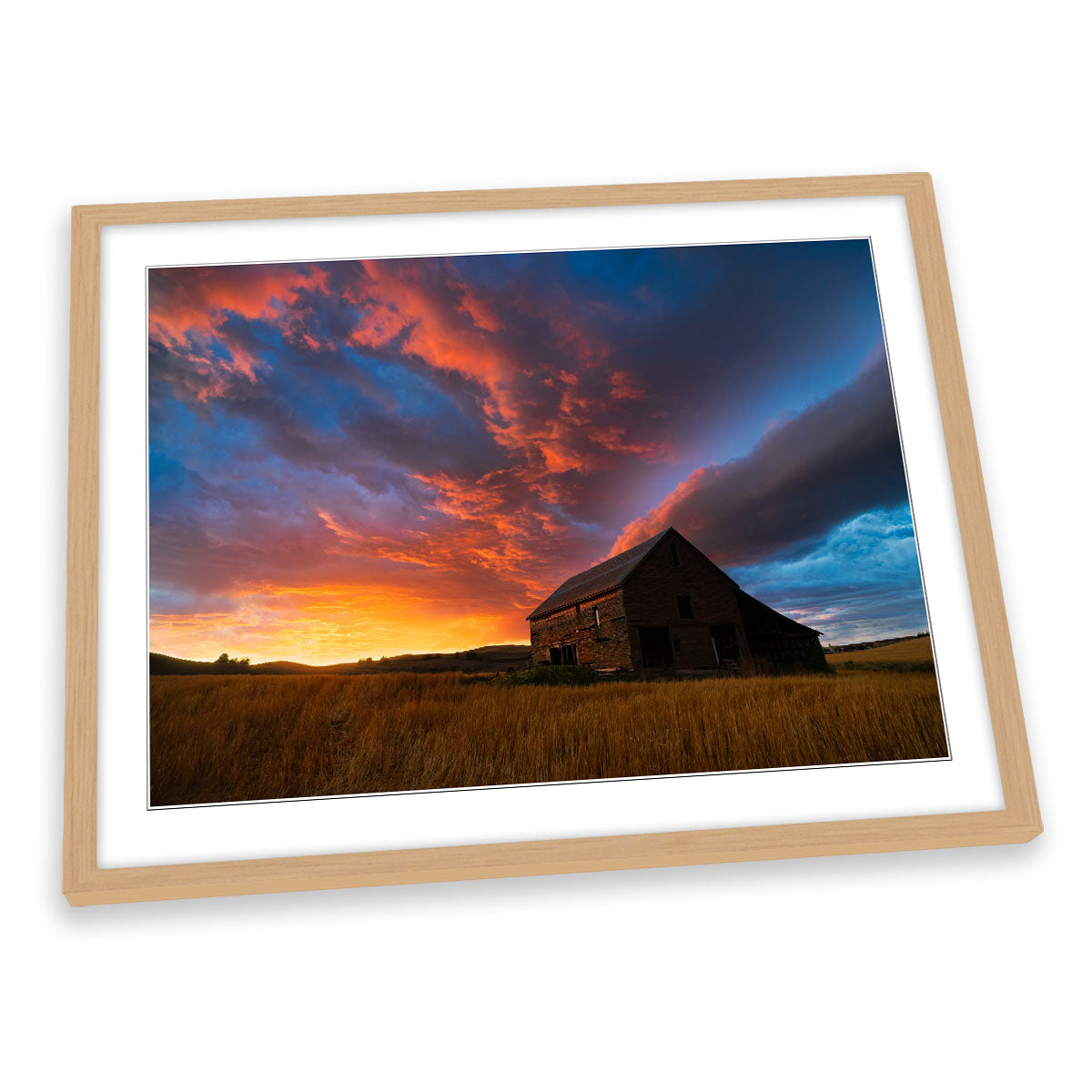 Witness of Sunset Palouse Washington Barn FRAMED ART PRINT Picture Artwork