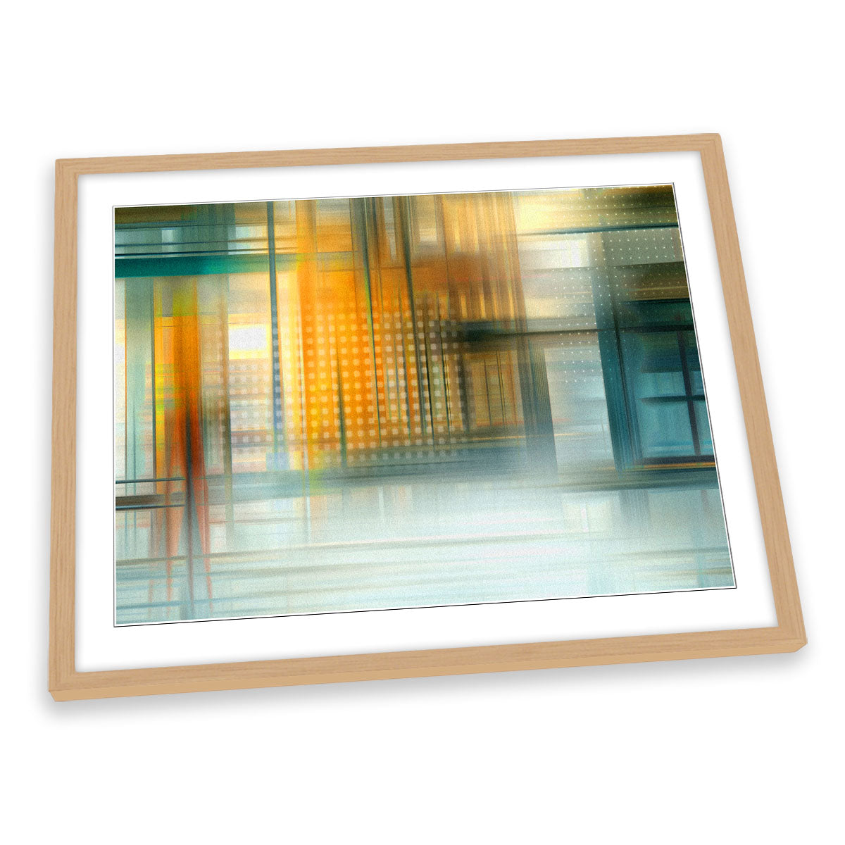 Abstract Walking Orange FRAMED ART PRINT Picture Artwork