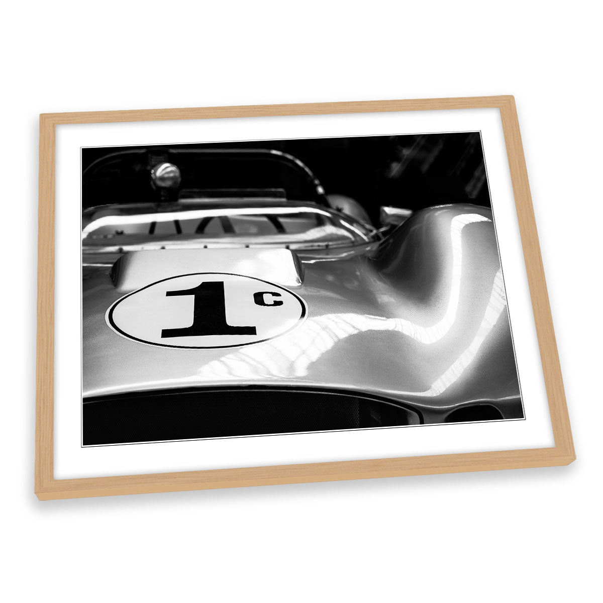 1c Classic Race Car Motor Sports FRAMED ART PRINT Picture Artwork