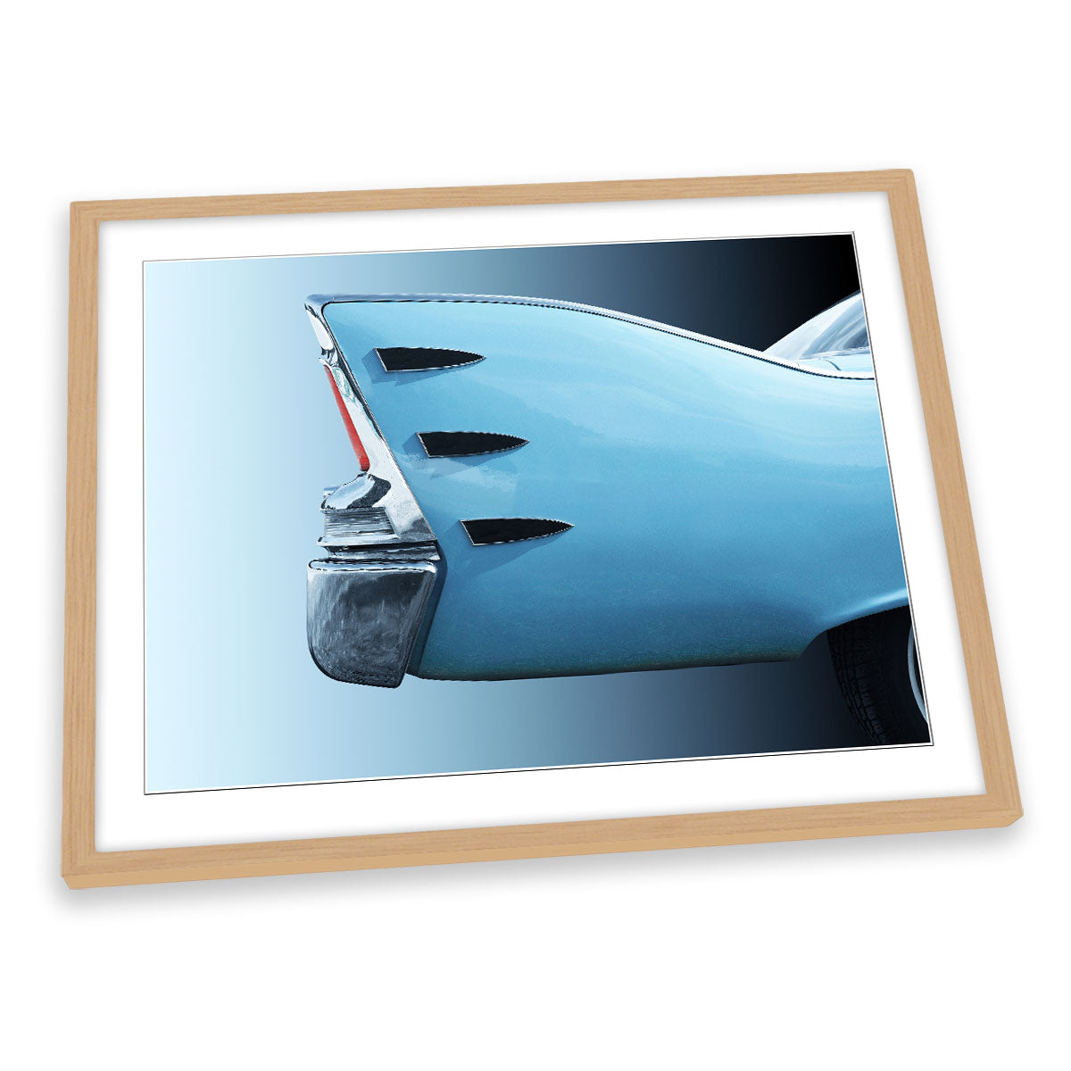 American Classic Car Belvedere 1960 Tail Fin FRAMED ART PRINT Picture Artwork