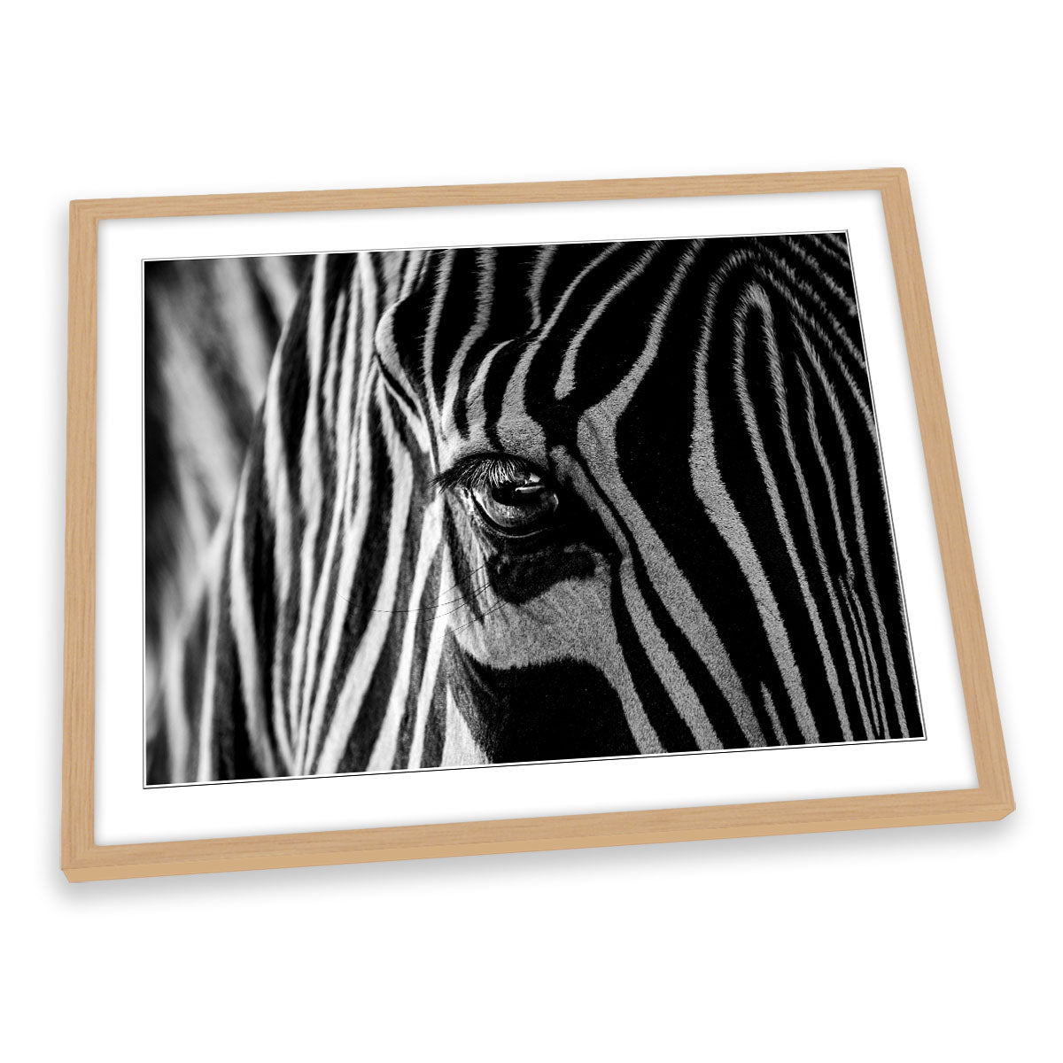 Abstract Zebra Black and White Stripe FRAMED ART PRINT Picture Artwork