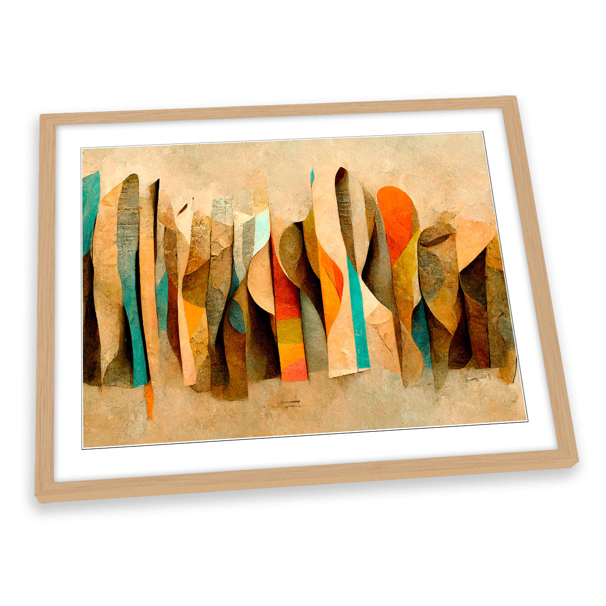 Abstract Scrolls Colourful FRAMED ART PRINT Picture Artwork