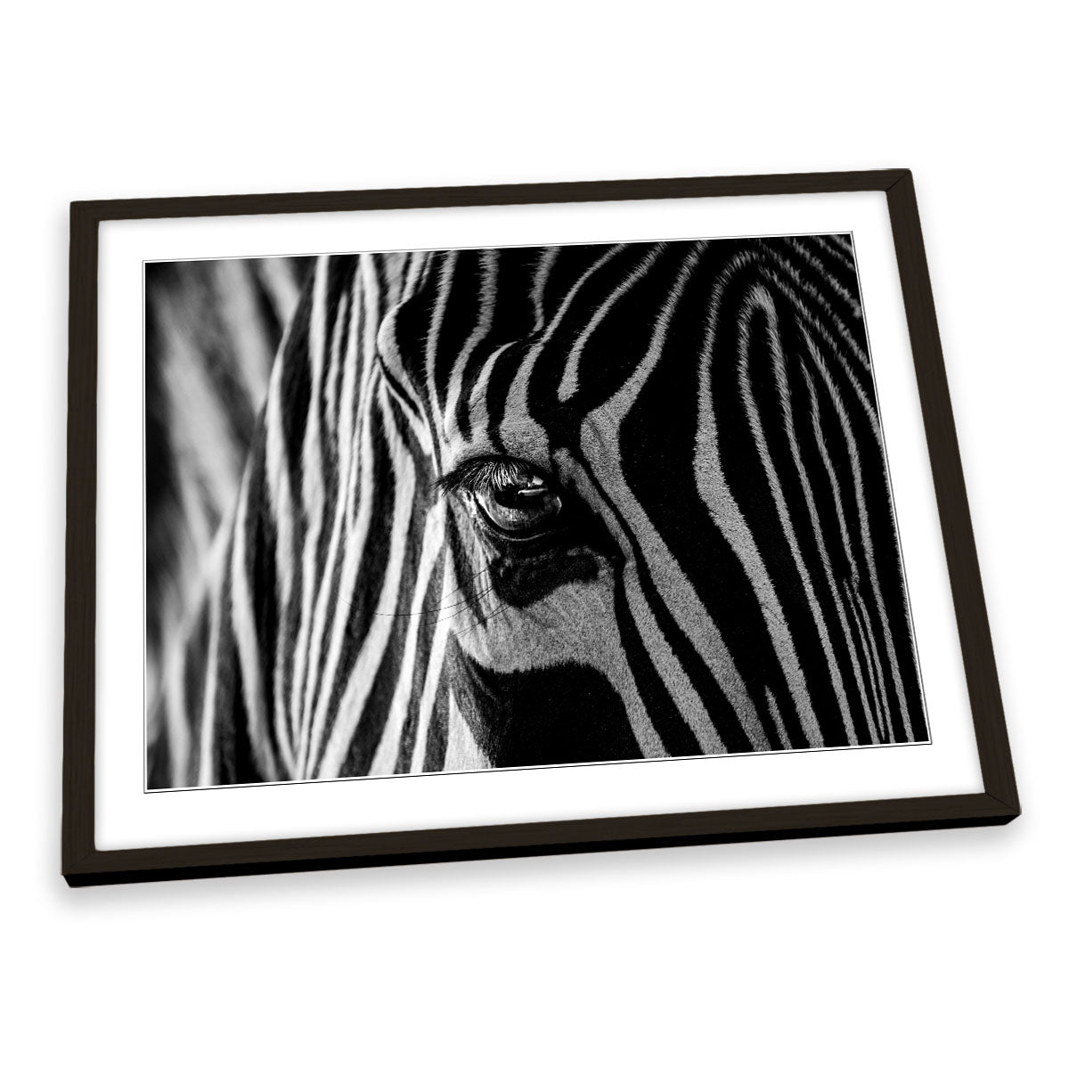 Abstract Zebra Black and White Stripe FRAMED ART PRINT Picture Artwork
