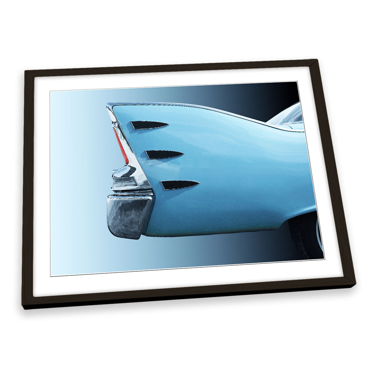 American Classic Car Belvedere 1960 Tail Fin FRAMED ART PRINT Picture Artwork