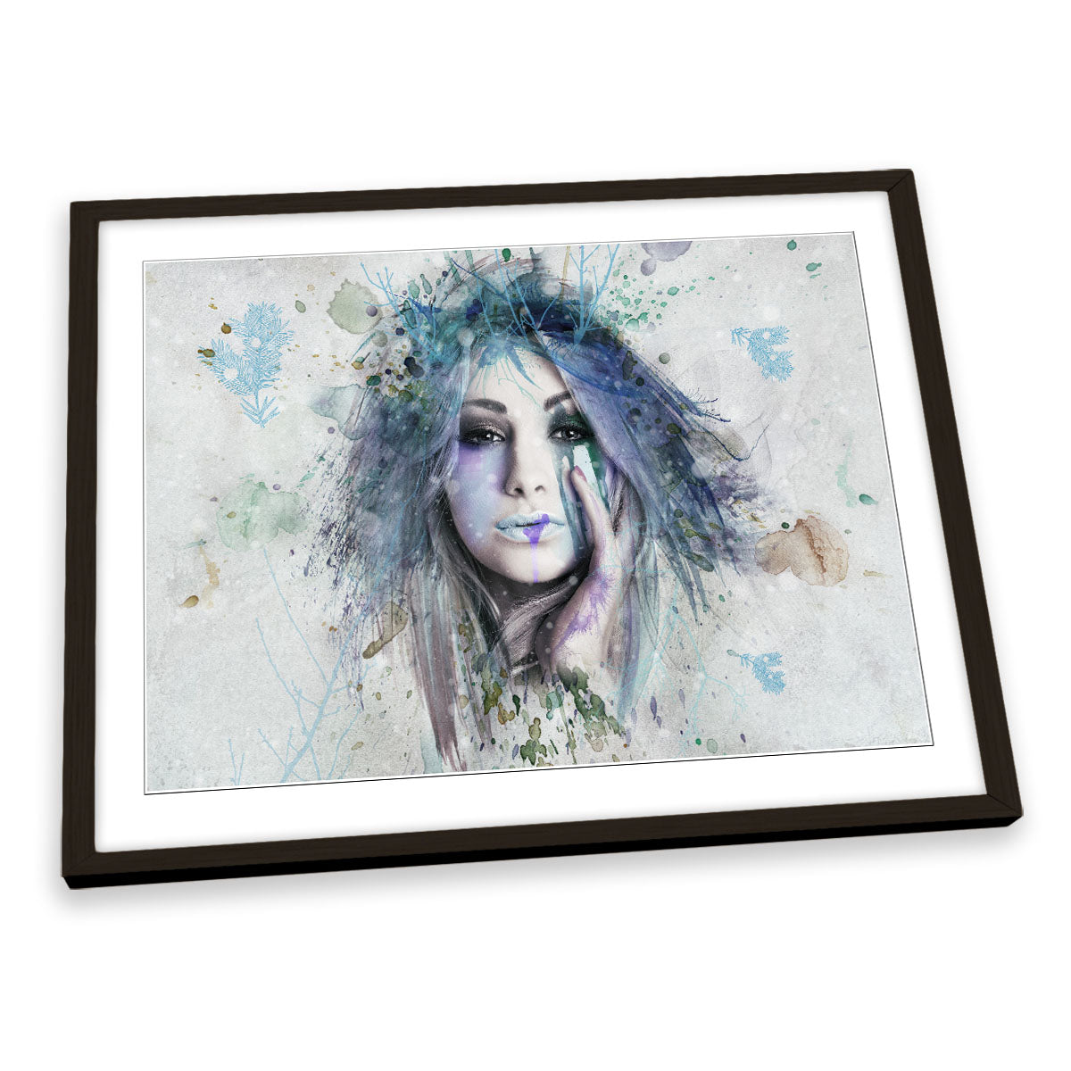 Winter Fashion Hair Modern FRAMED ART PRINT Picture Artwork