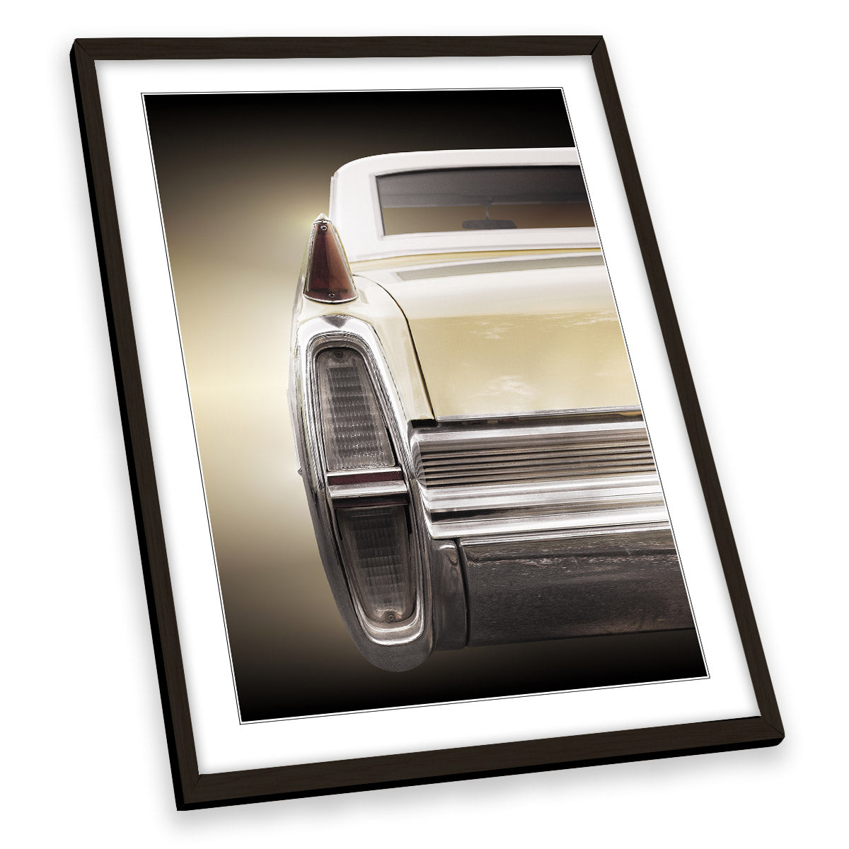 American Classic Car Coupe Deville 1964 FRAMED ART PRINT Picture Portrait Artwork