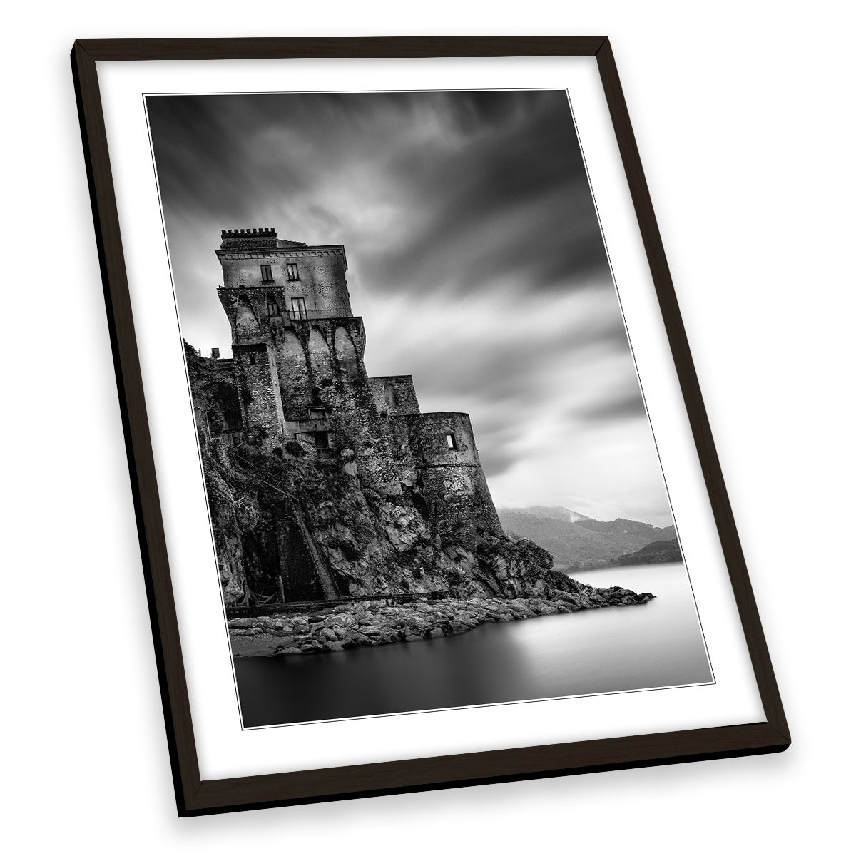 Amalfi Coast Italy Castle FRAMED ART PRINT Picture Portrait Artwork