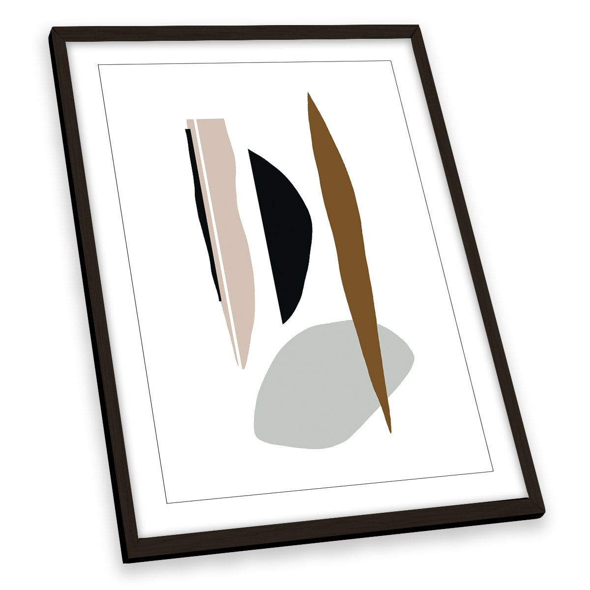 Abstract Shapes Modern Illustration FRAMED ART PRINT Picture Portrait Artwork