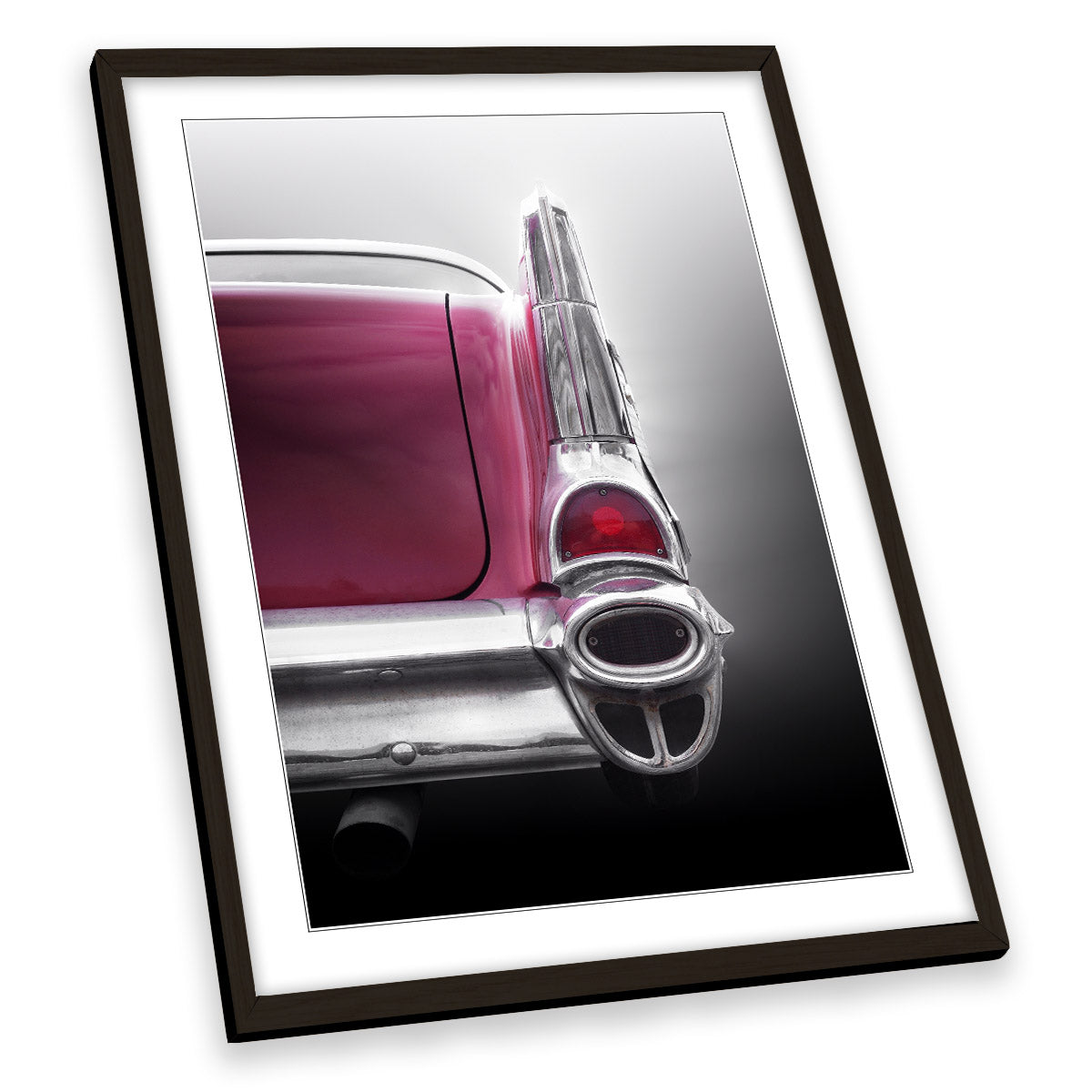 American Classic Car Bel Air 1957 Tail Fin FRAMED ART PRINT Picture Portrait Artwork