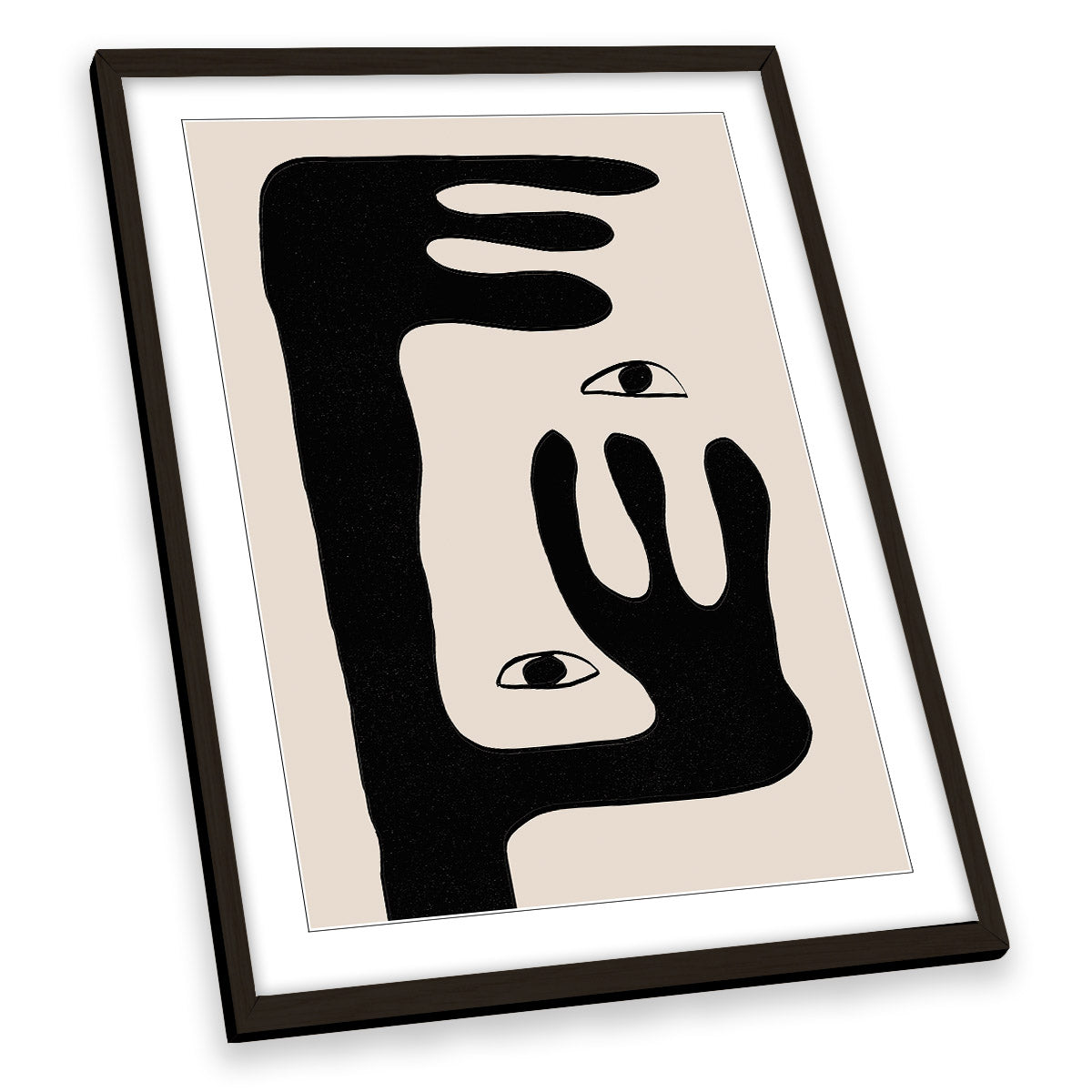 Abstract Face No. 2 Modern FRAMED ART PRINT Picture Portrait Artwork
