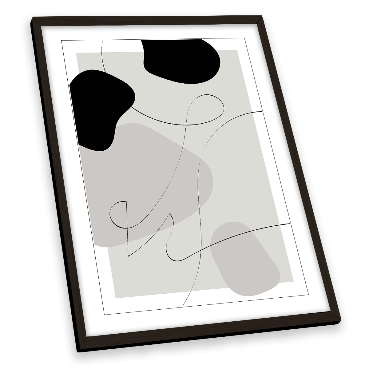 Abstract Shapes Line Art Geometry FRAMED ART PRINT Picture Portrait Artwork