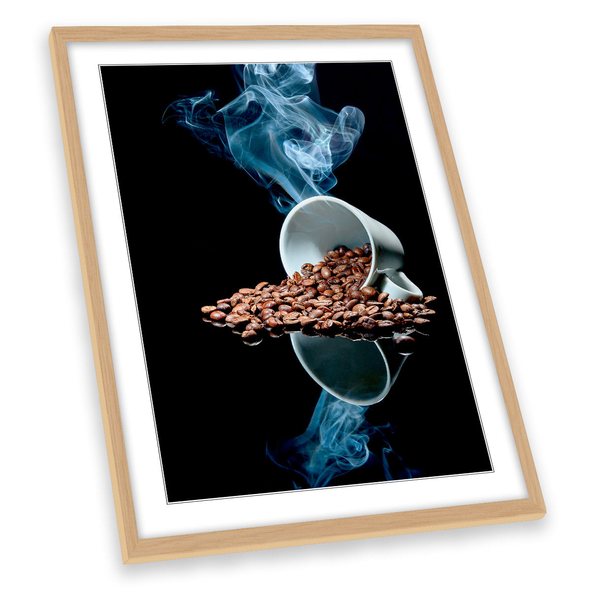 A Cup of Hot Coffee Kitchen Café FRAMED ART PRINT Picture Portrait Artwork