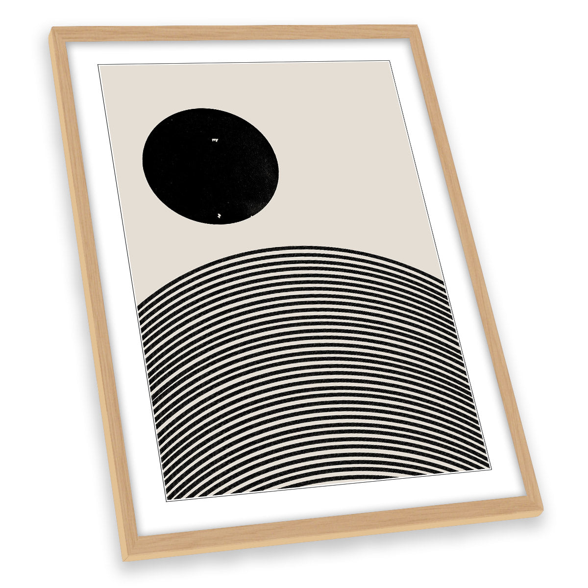 Abstract Circles and Lines Modern FRAMED ART PRINT Picture Portrait Artwork