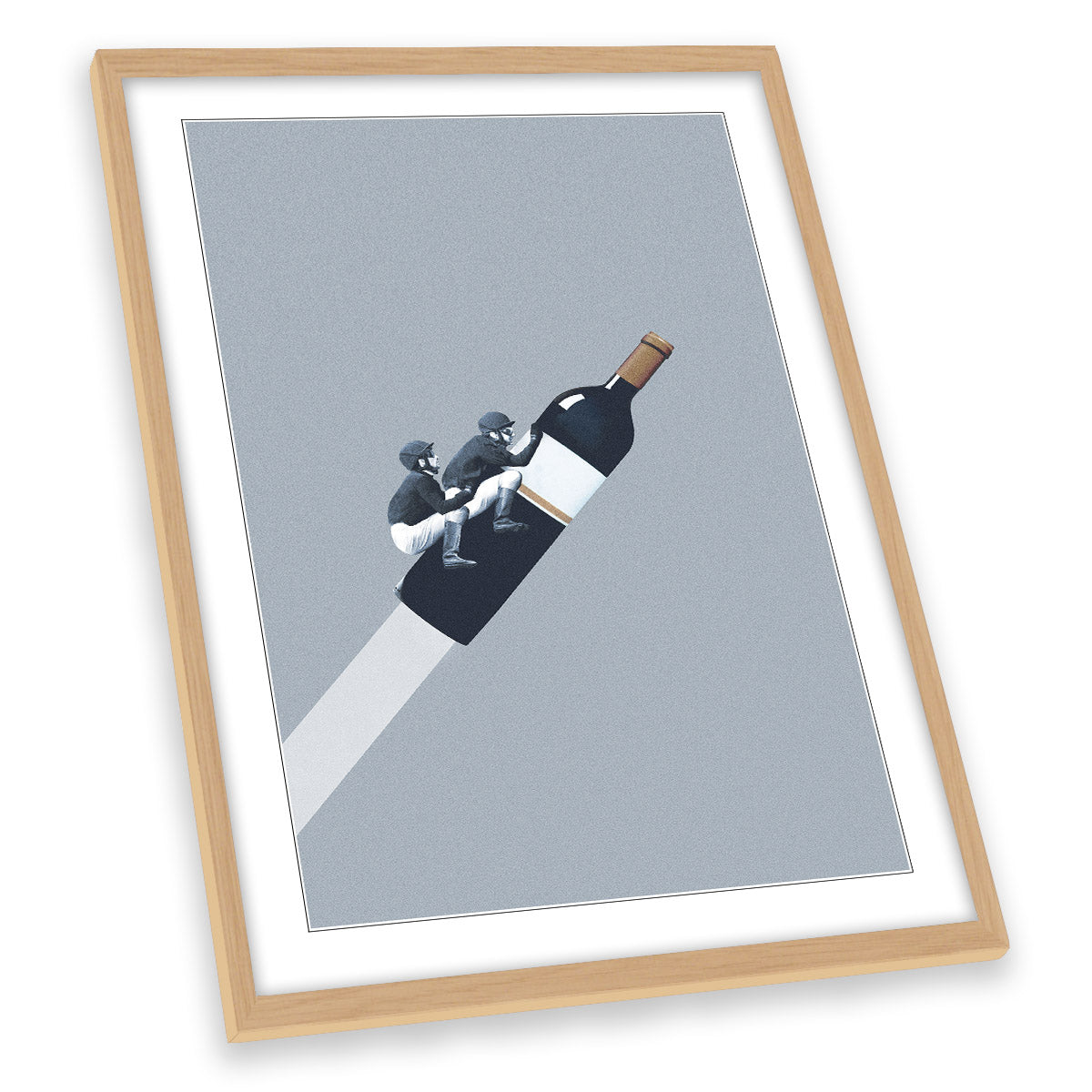 We Ride Till Dawn Wine Bottle Jockeys Kitchen FRAMED ART PRINT Picture Portrait Artwork