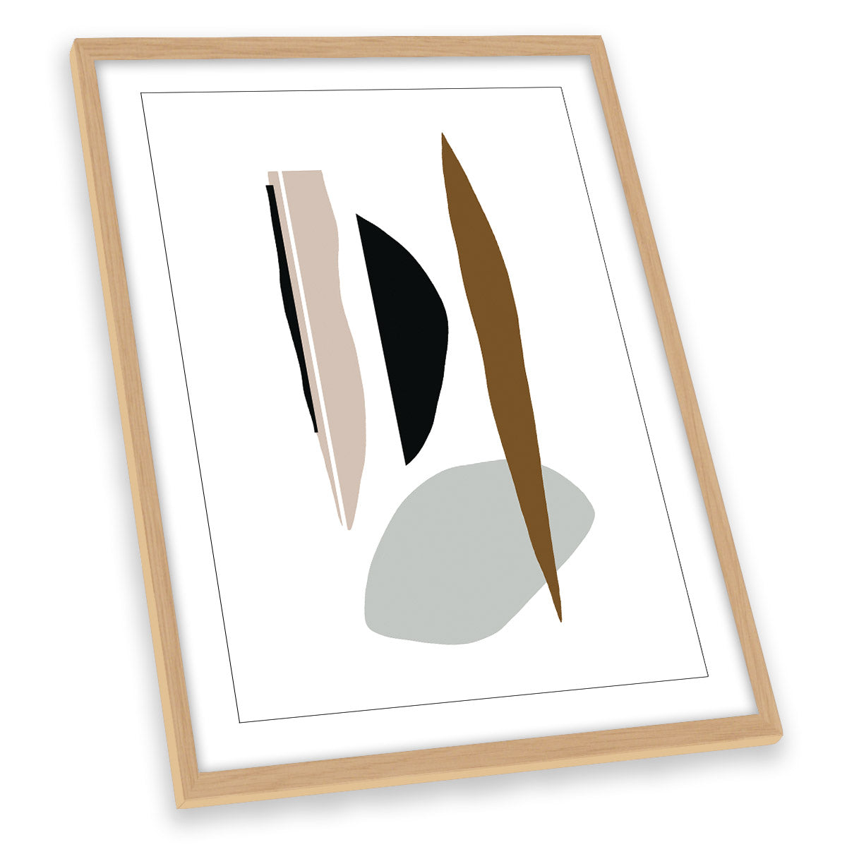 Abstract Shapes Modern Illustration FRAMED ART PRINT Picture Portrait Artwork