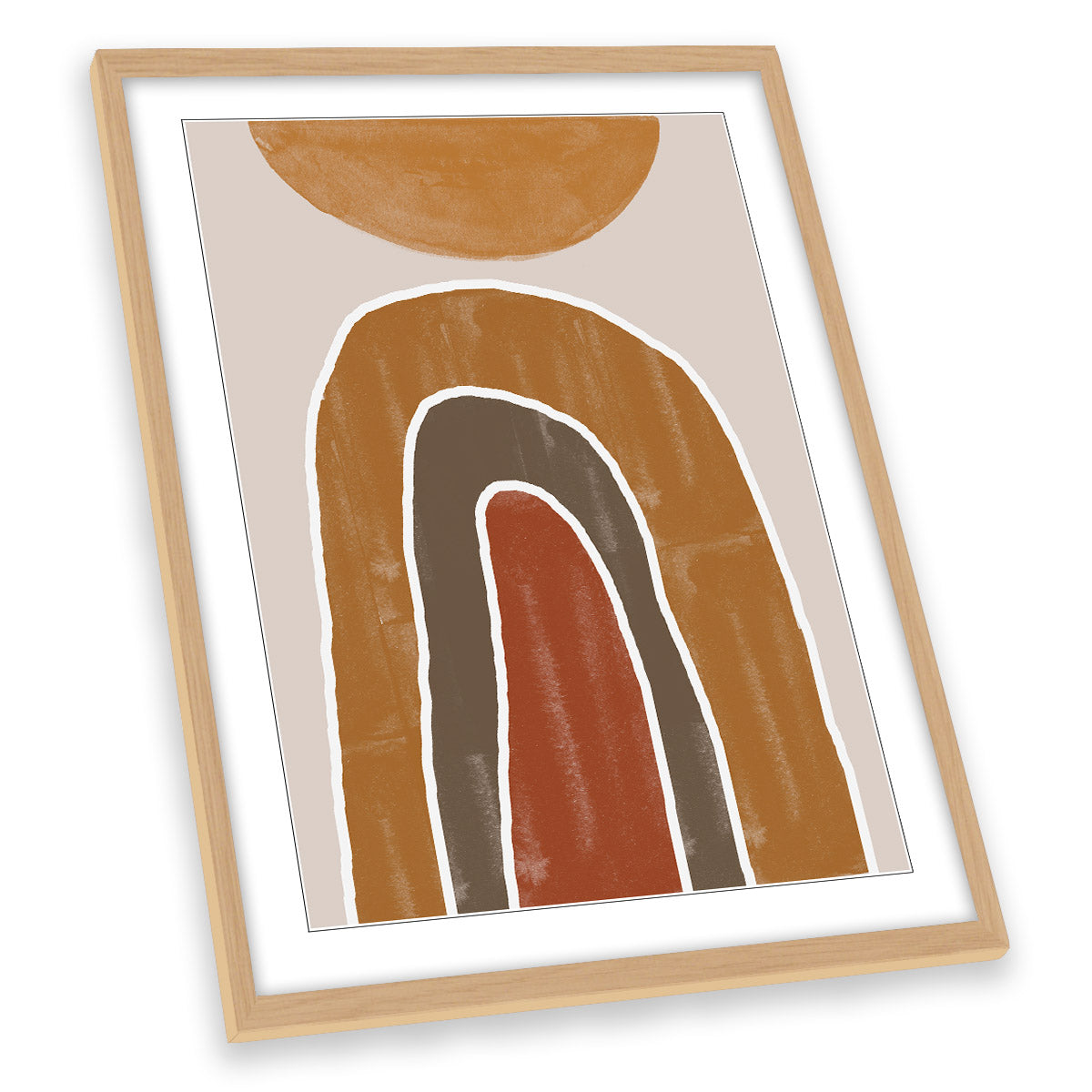 Abstract Rainbow Shape Modern FRAMED ART PRINT Picture Portrait Artwork