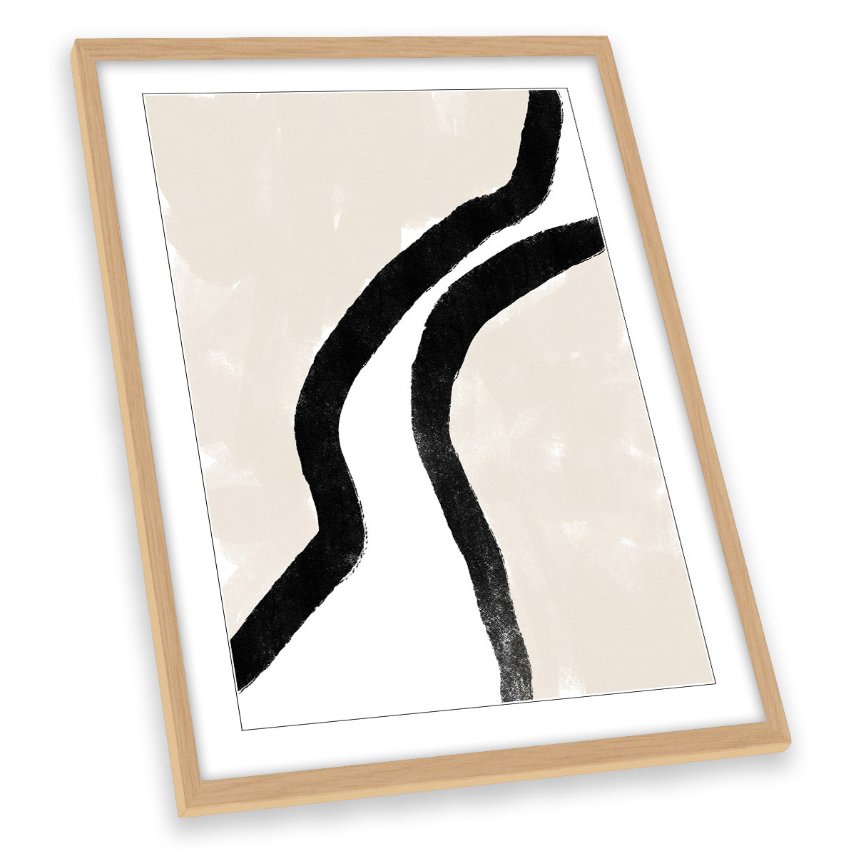 Abstract Bordered Shapes Modern FRAMED ART PRINT Picture Portrait Artwork