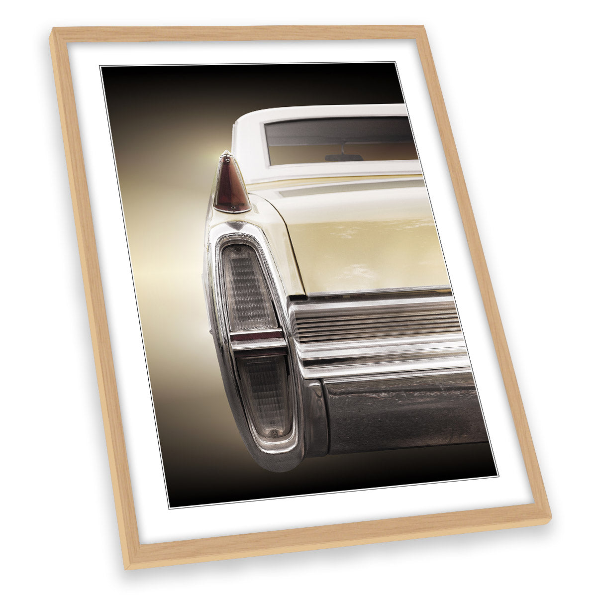 American Classic Car Coupe Deville 1964 FRAMED ART PRINT Picture Portrait Artwork