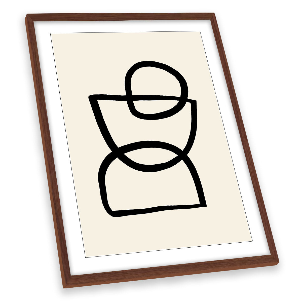 Abstract Graphical Shapes Modern FRAMED ART PRINT Picture Portrait Artwork