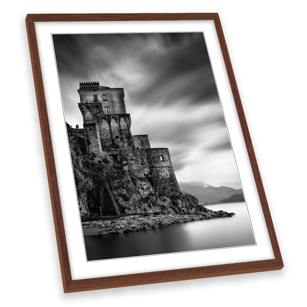 Amalfi Coast Italy Castle FRAMED ART PRINT Picture Portrait Artwork