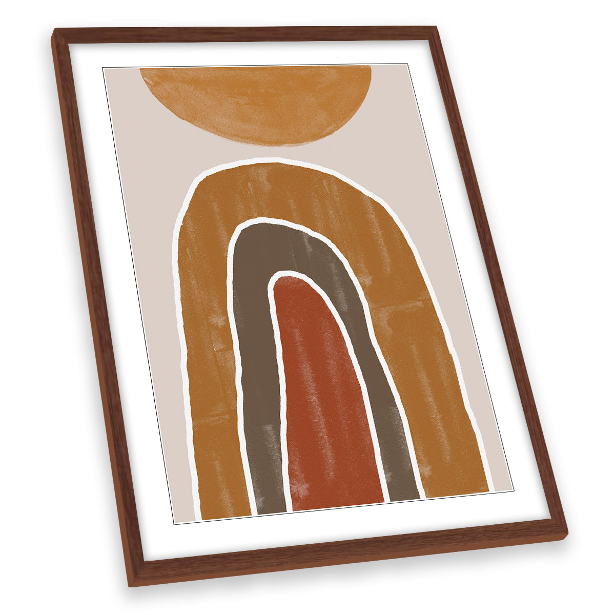 Abstract Rainbow Shape Modern FRAMED ART PRINT Picture Portrait Artwork