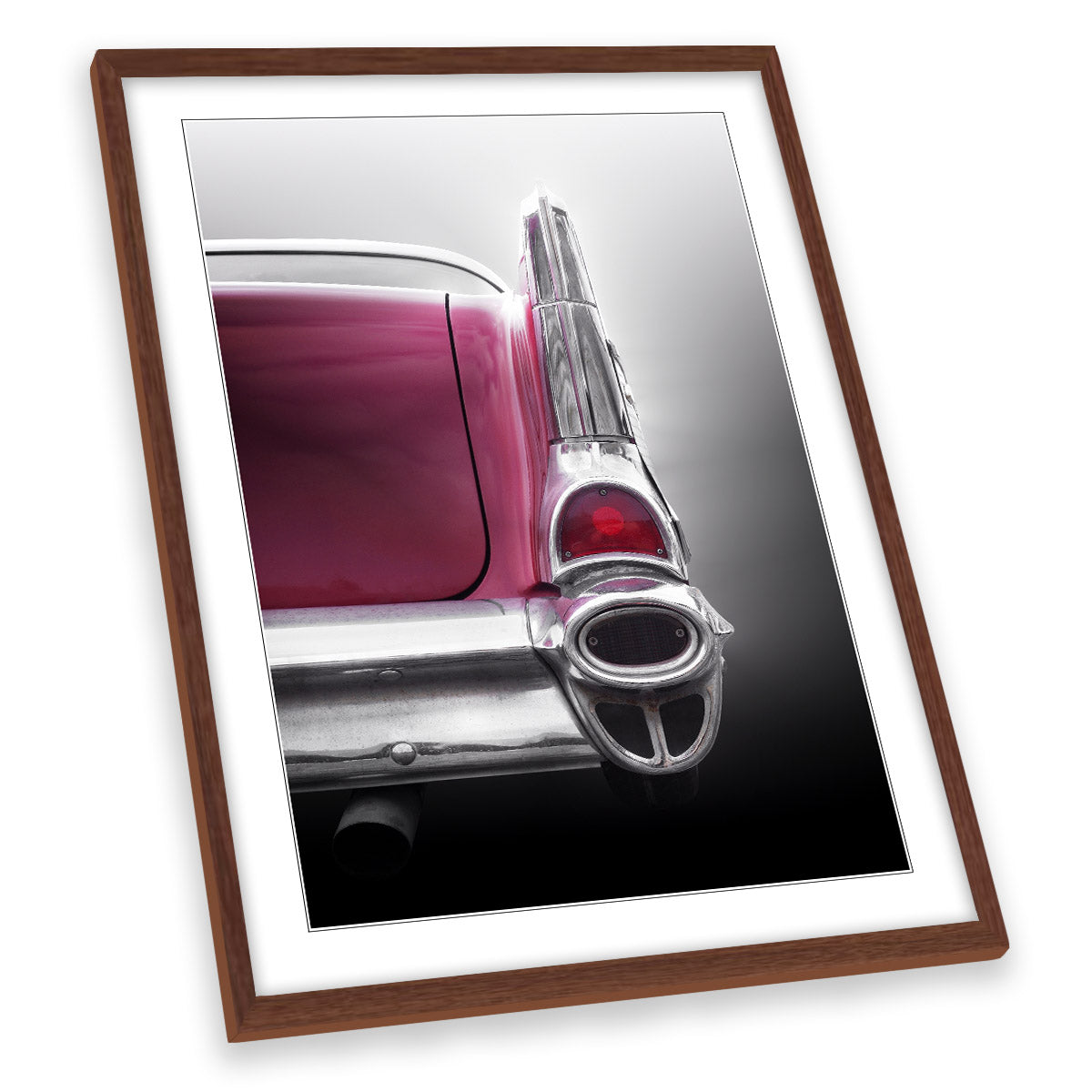 American Classic Car Bel Air 1957 Tail Fin FRAMED ART PRINT Picture Portrait Artwork