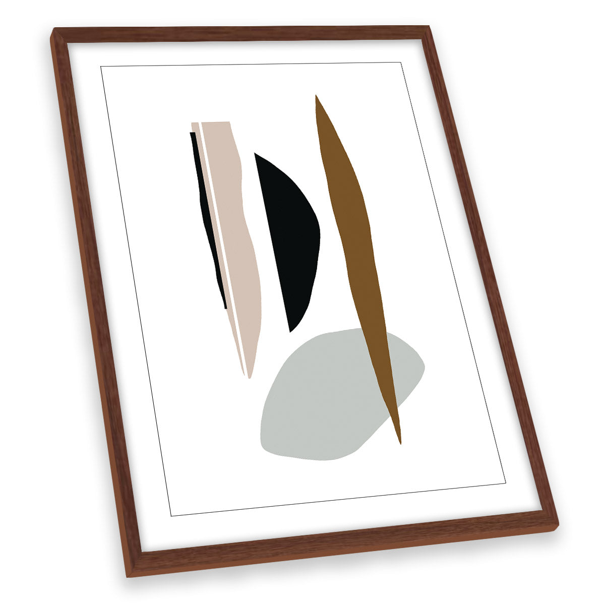 Abstract Shapes Modern Illustration FRAMED ART PRINT Picture Portrait Artwork