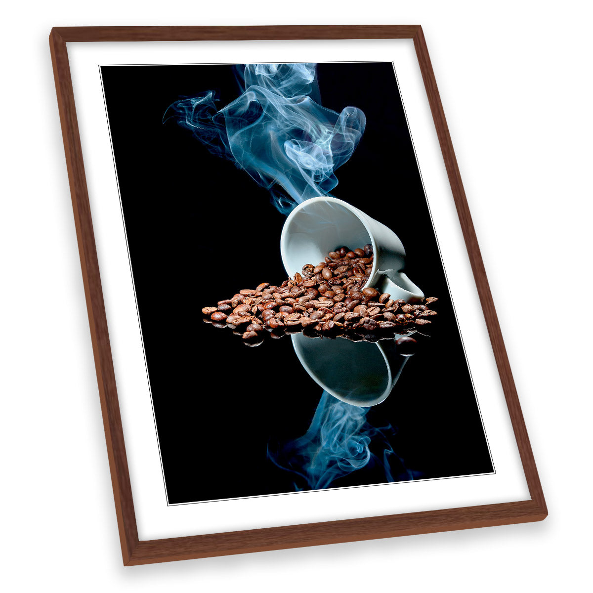 A Cup of Hot Coffee Kitchen Café FRAMED ART PRINT Picture Portrait Artwork