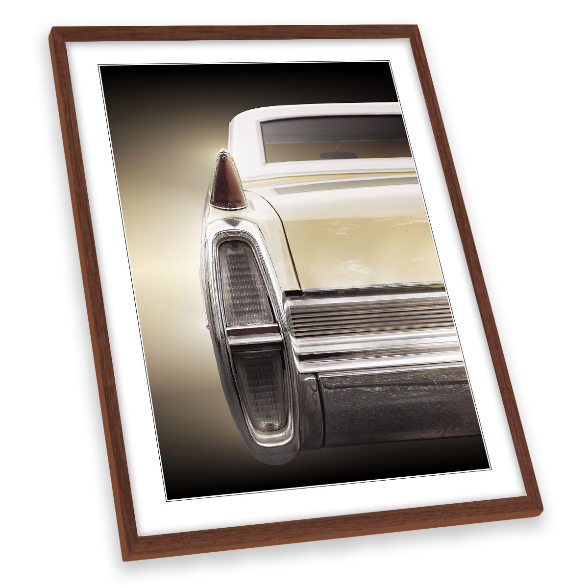 American Classic Car Coupe Deville 1964 FRAMED ART PRINT Picture Portrait Artwork