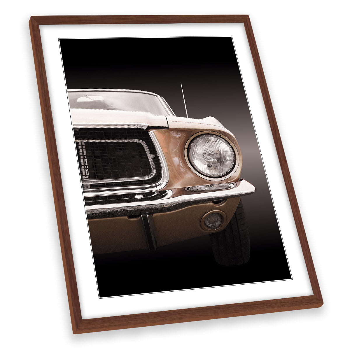 American Classic Car Mustang Coupe 1968 FRAMED ART PRINT Picture Portrait Artwork