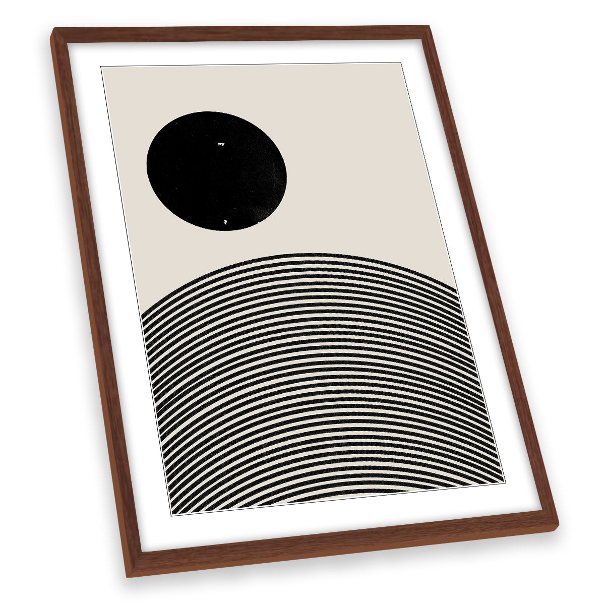 Abstract Circles and Lines Modern FRAMED ART PRINT Picture Portrait Artwork