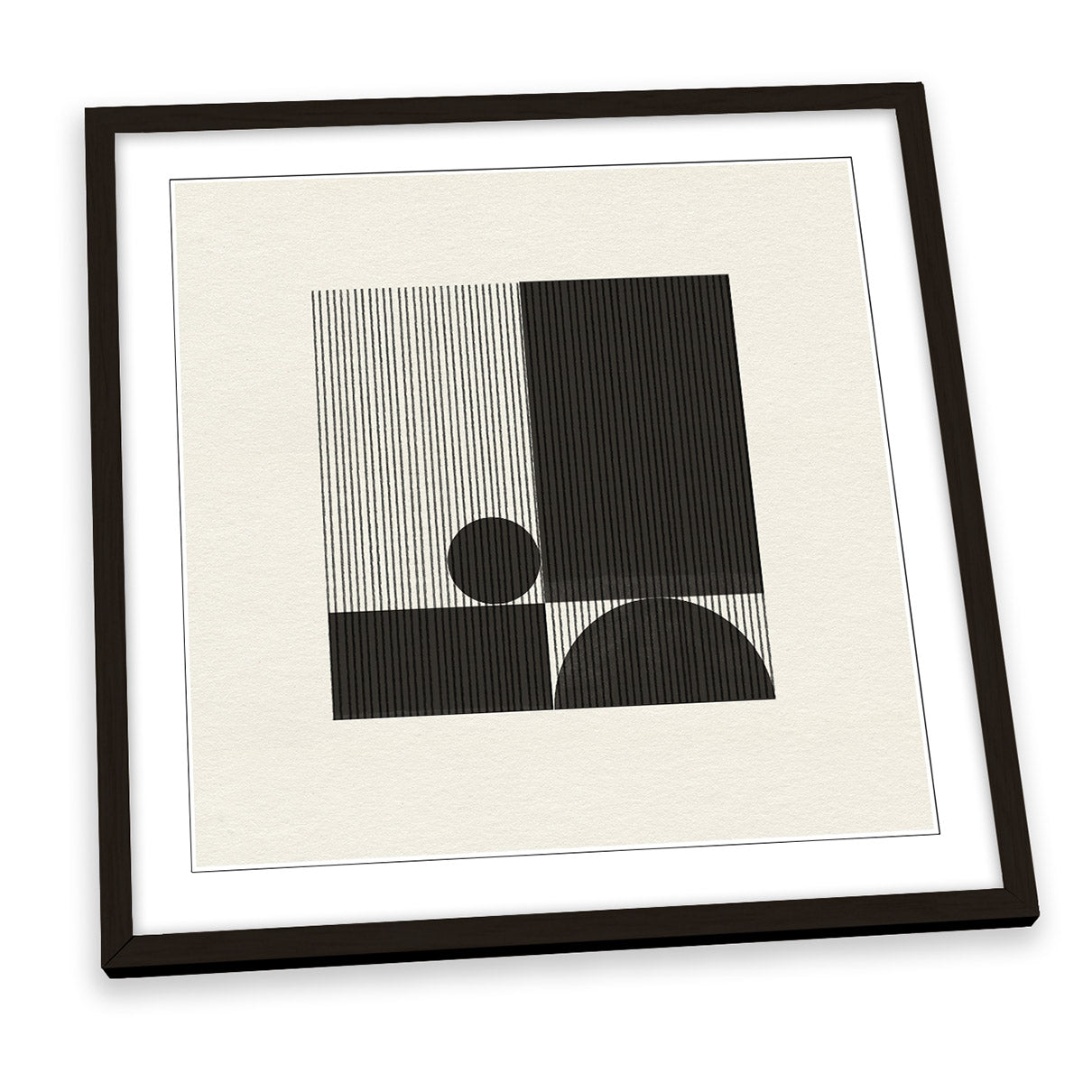 Abstract Shapes and Lines FRAMED ART PRINT Picture Square Artwork