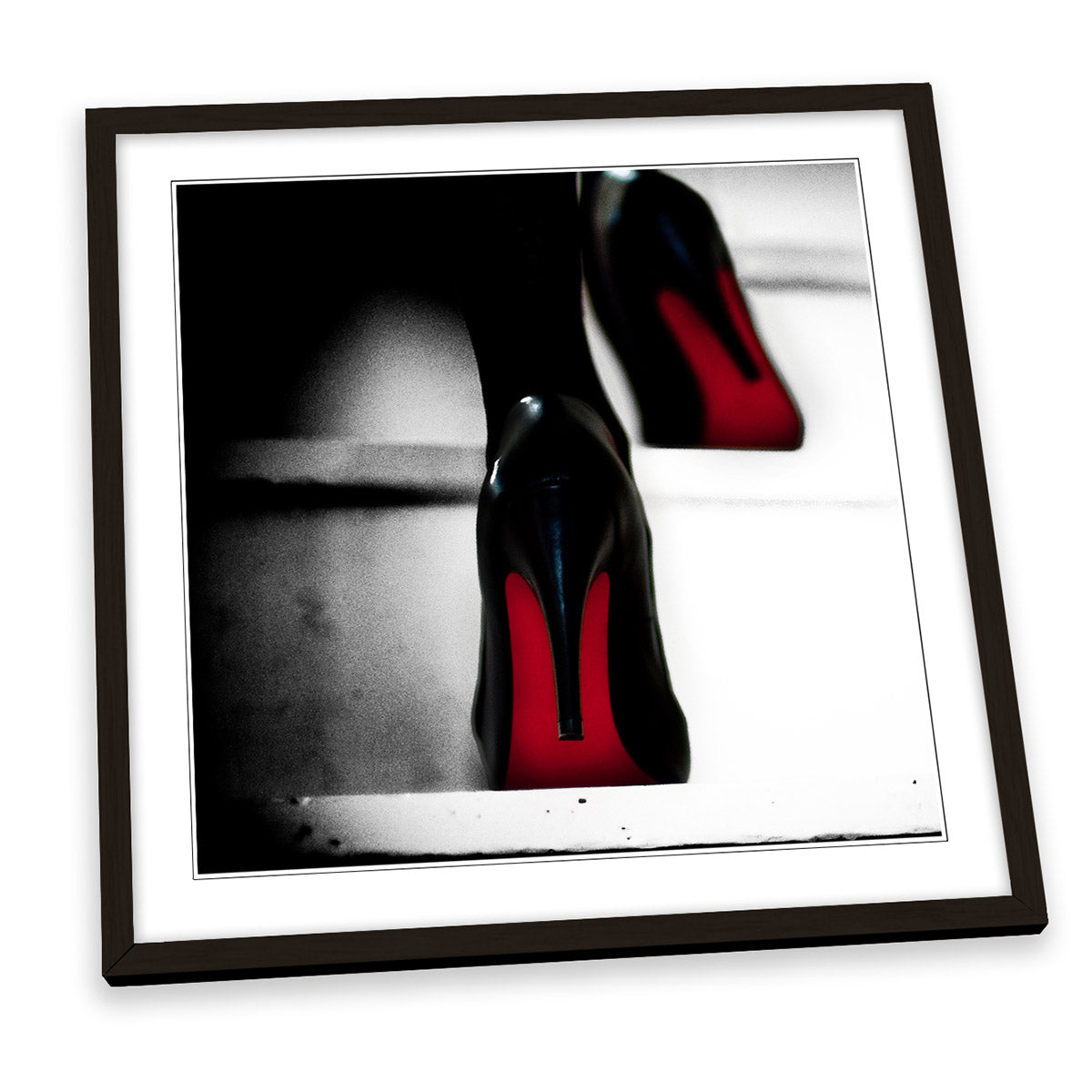 Red High Heels Fashion Stairs Glamour FRAMED ART PRINT Picture Square Artwork