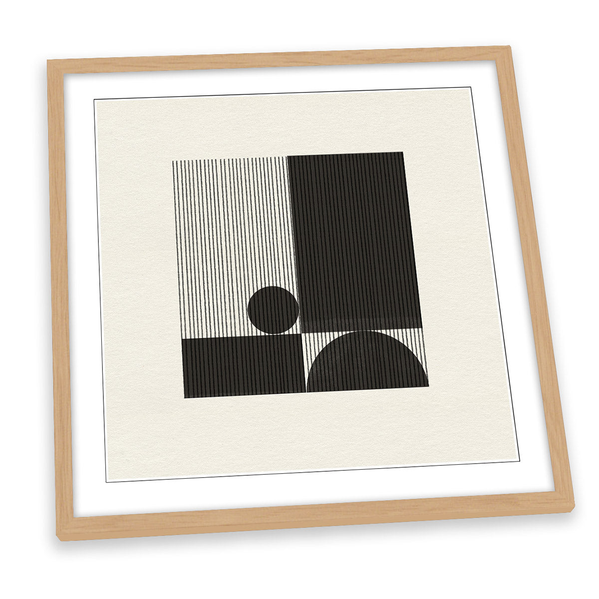 Abstract Shapes and Lines FRAMED ART PRINT Picture Square Artwork