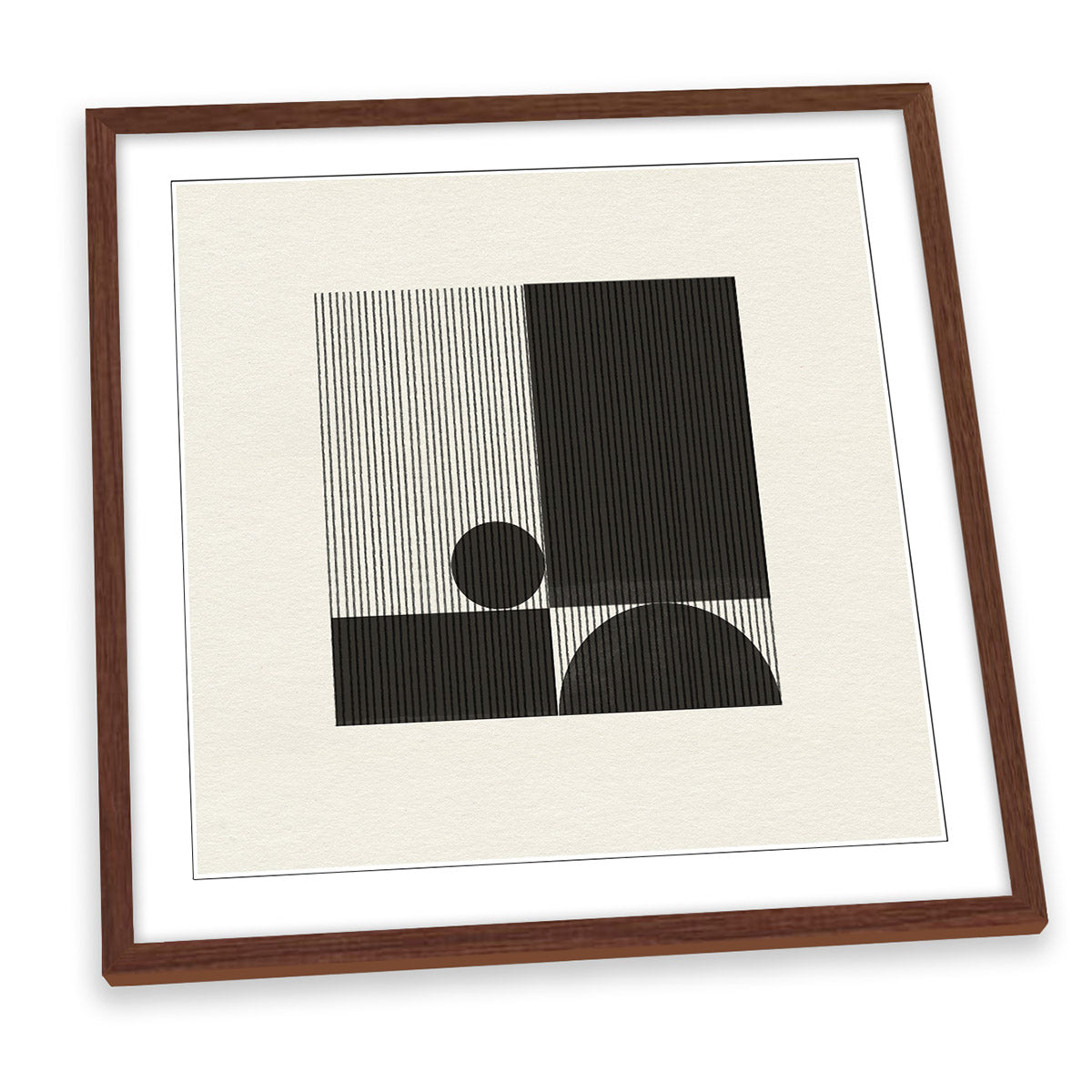 Abstract Shapes and Lines FRAMED ART PRINT Picture Square Artwork