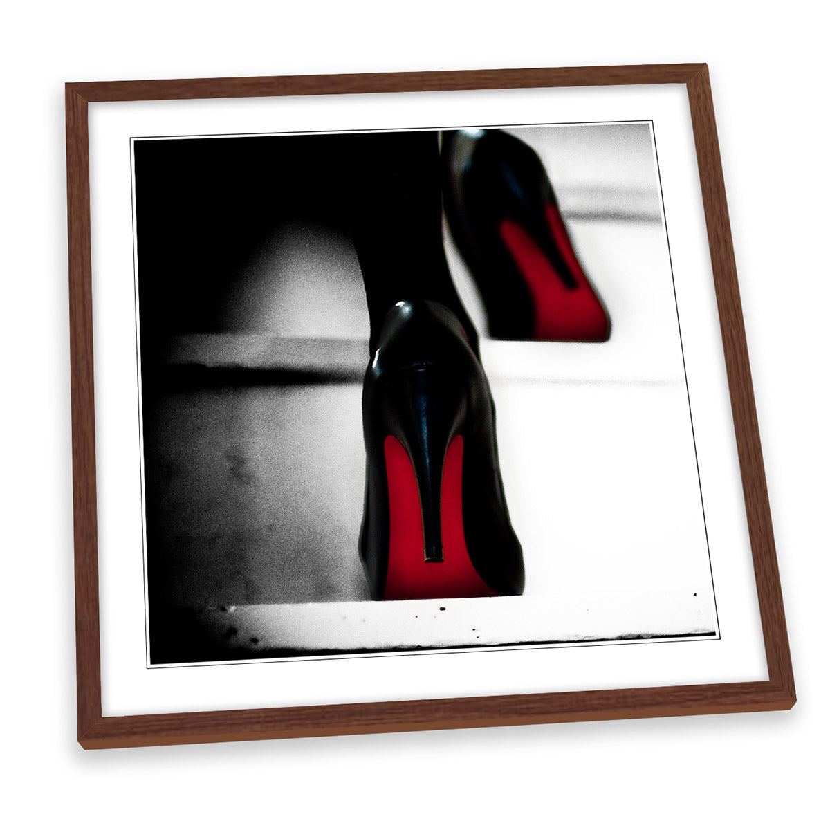 Red High Heels Fashion Stairs Glamour FRAMED ART PRINT Picture Square Artwork