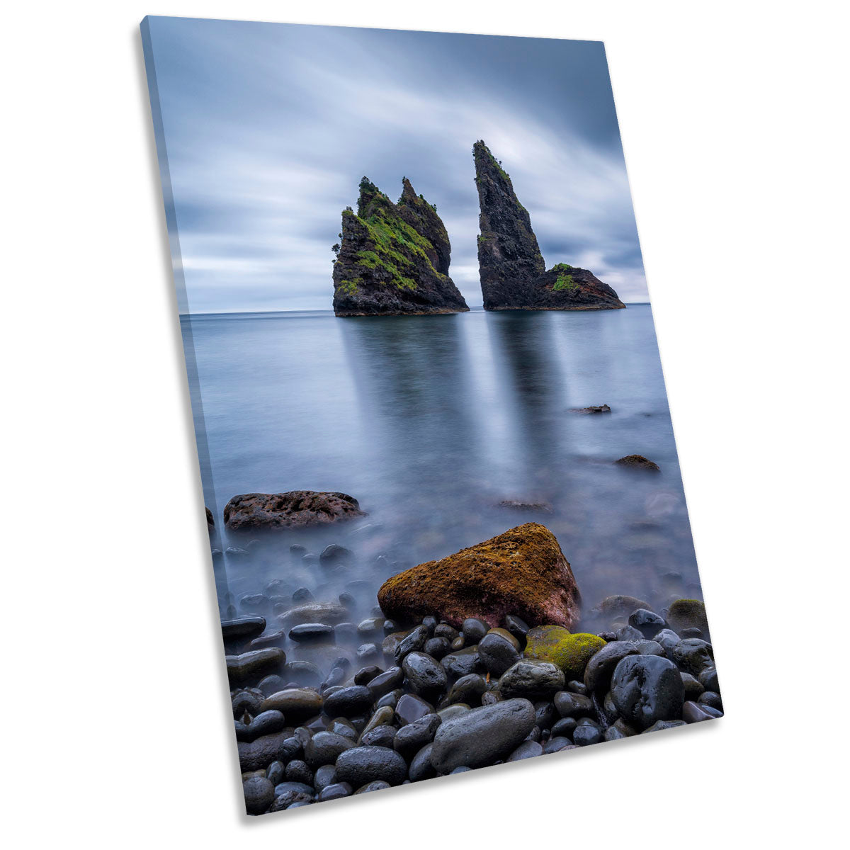 Alagoa Bay Portugal Seascape Coast Blue CANVAS WALL ART Portrait Picture Print